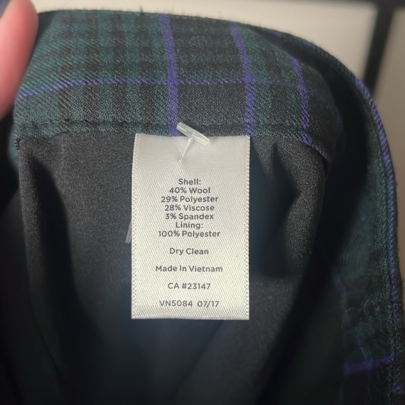 Talbots Plaid Cropped Pants Size 6P - Picture 4 of 7